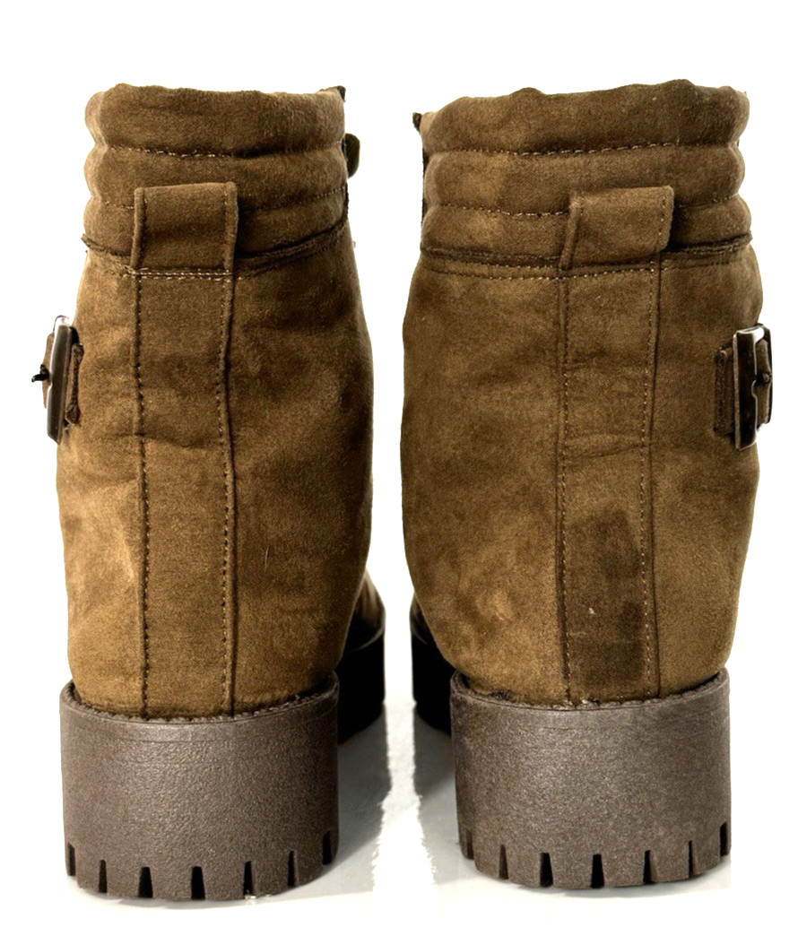 Calzado Yaki Boots Women’s 11 Suede Brown Lace-Up Ankle Western Boho Handcraft