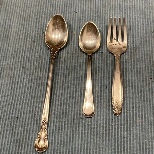Lot Of 3 Sterling Silver Child’s Spoons And Fork