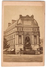 Antique CDV Circa 1860s Debitte & Herve Fontaine Saint Michel Paris France
