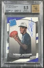 LAMAR JACKSON BGS 8.5 2018 PANINI DAY ROOKIE NEXT DAY AUTO RC RAVENS 113