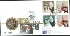 1997 Queen s Golden Wedding Coin FDC - £5 Coin & London SW1 Pmk