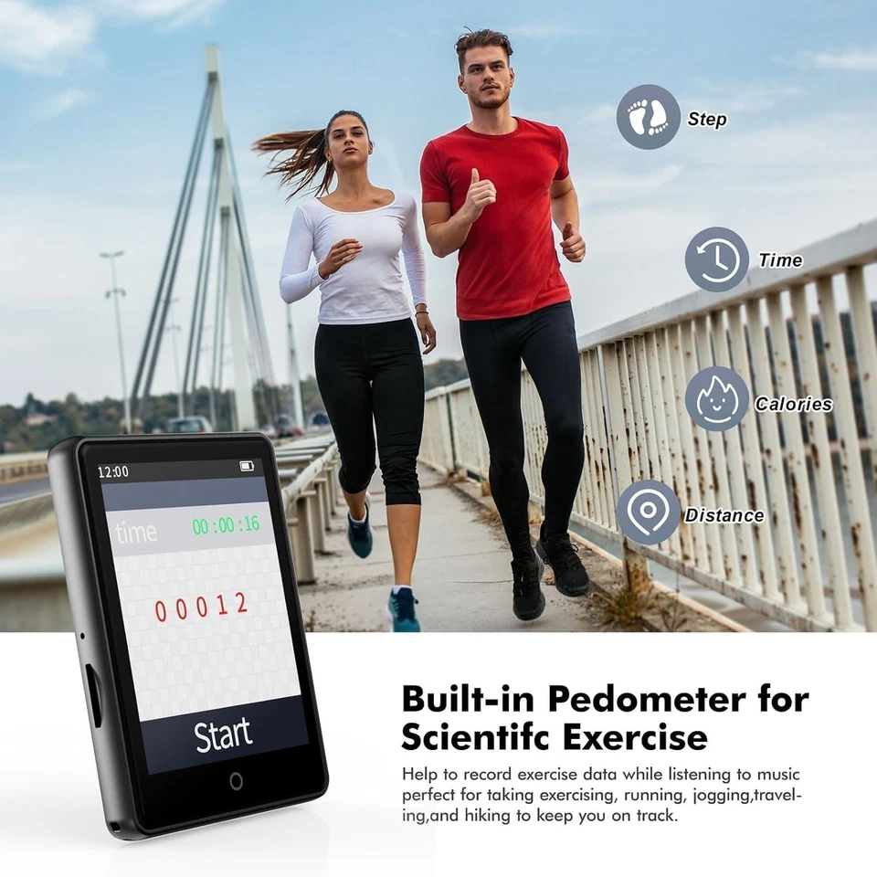 64GB MP3 Player with Bluetooth 5.3, 2.8-inch Touch Screen Digital Music Player - Image 3 of 4