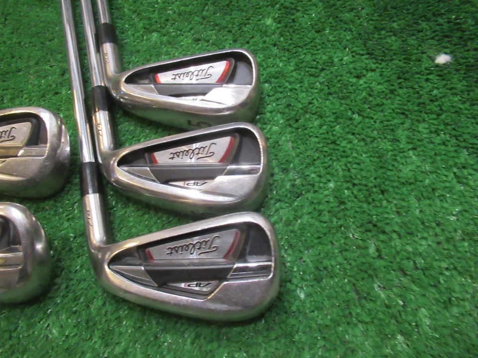 TITLEIST AP1 714 IRON SET 5-PW GOLF CLUBS STIFF STEEL NO 9 IRON USED - Image 2 of 4