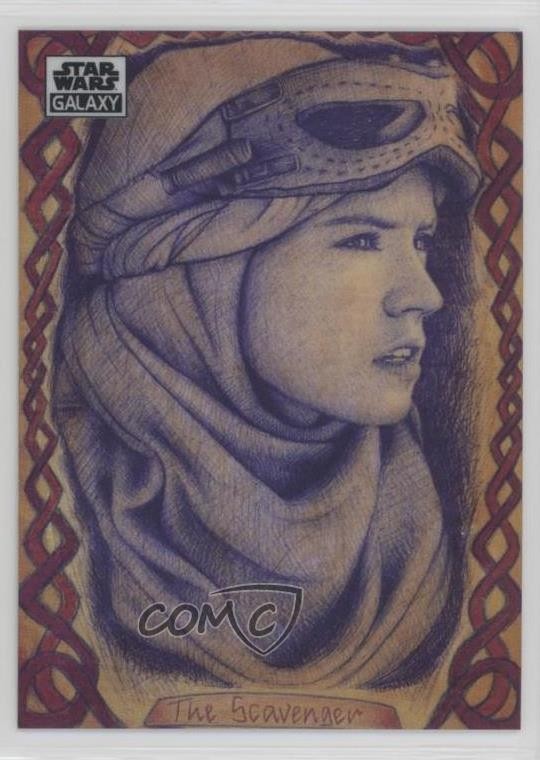 2021 Topps Chrome Star Wars Galaxy Refractor Andrew Fry Rey The Scavenger 1c7n