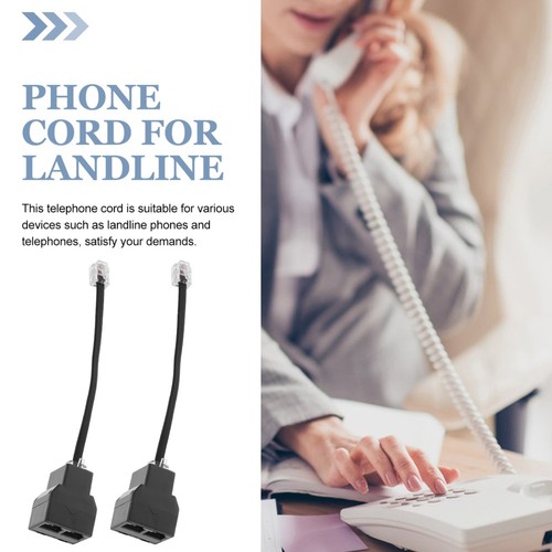 2 Pieces Telephone Adapter Travel Cable for Telephones Line Splitter - Afbeelding 12 van 12