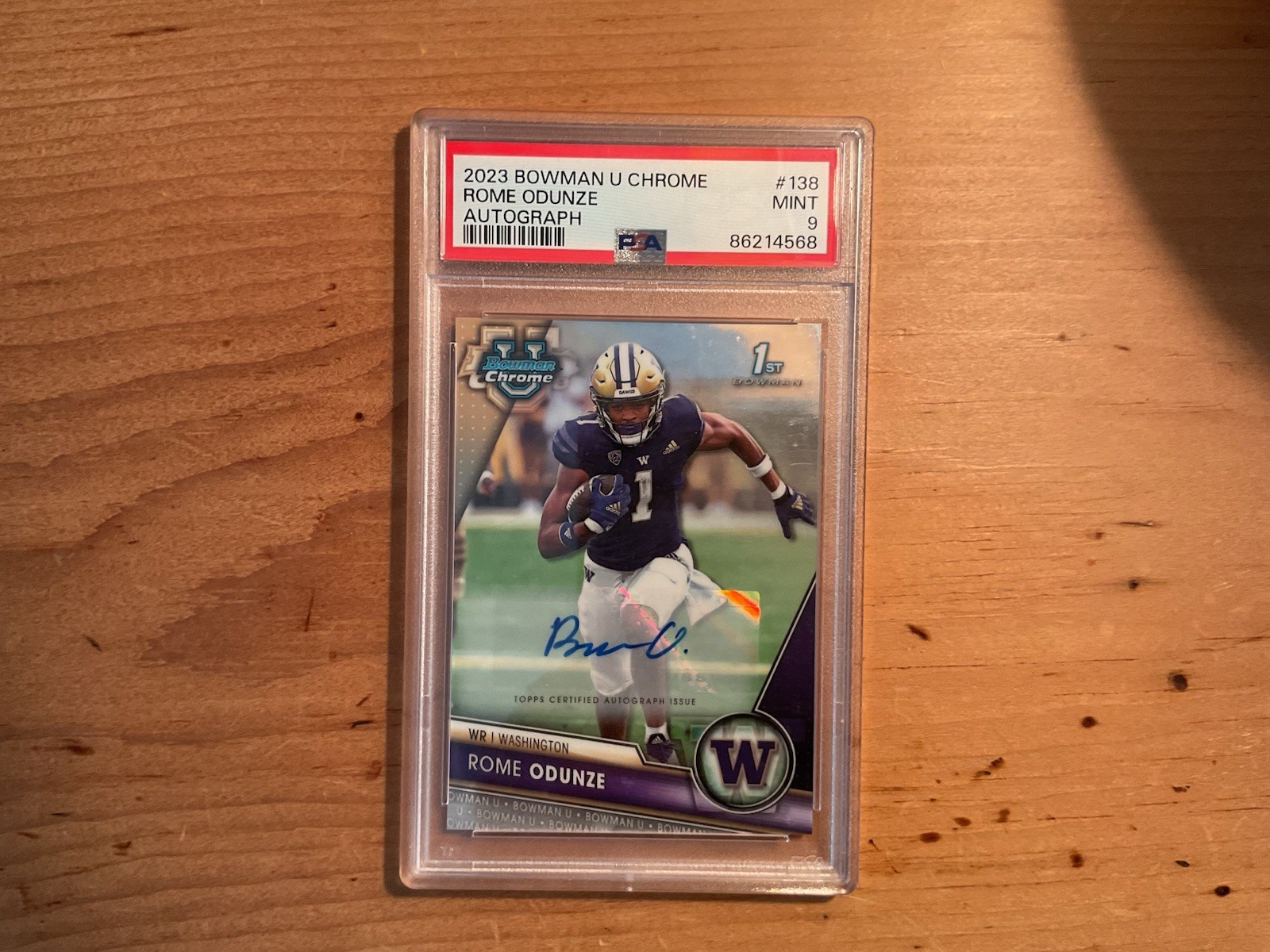 2023 Bowman Chrome U Rome Odunze Auto #138 🔥PSA 9🔥