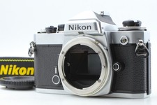 All works  Near MINT w/Strap Nikon FE Silver 35mm SLR Film Camera Body JAPAN