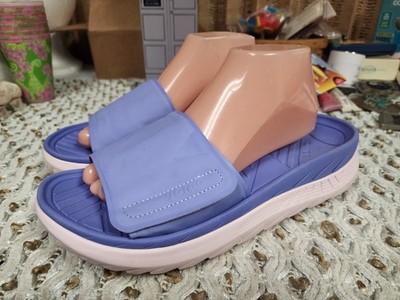 Vionic Womens Rejuvenate Recovery Slide Adjustable Sandals Purple/Pink Sz 11