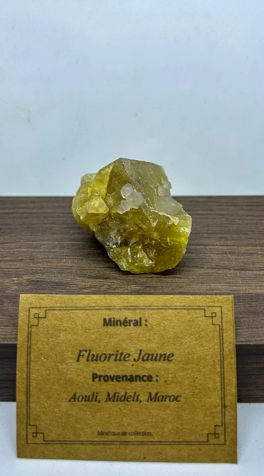 Minéraux de Collection: Fluorite Jaune du Maroc - Photo 4/4
