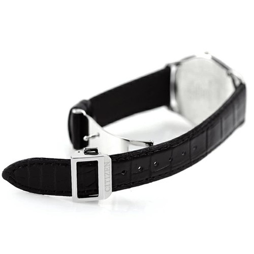 Citizen Eco-Drive One Solar Made in Japan Quarz Herren AQ5010-01E Schwarz Leder - Bild 4 von 6