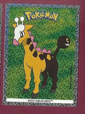 170326B - Pokemon Dunkin Boomer Sticker Foil-Holo Karten GIRAFARIG # 203