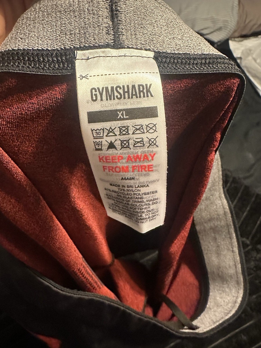 Gymshark Onyx 5.0 Seamless Half Tight Black/Carmine Red XL | eBay