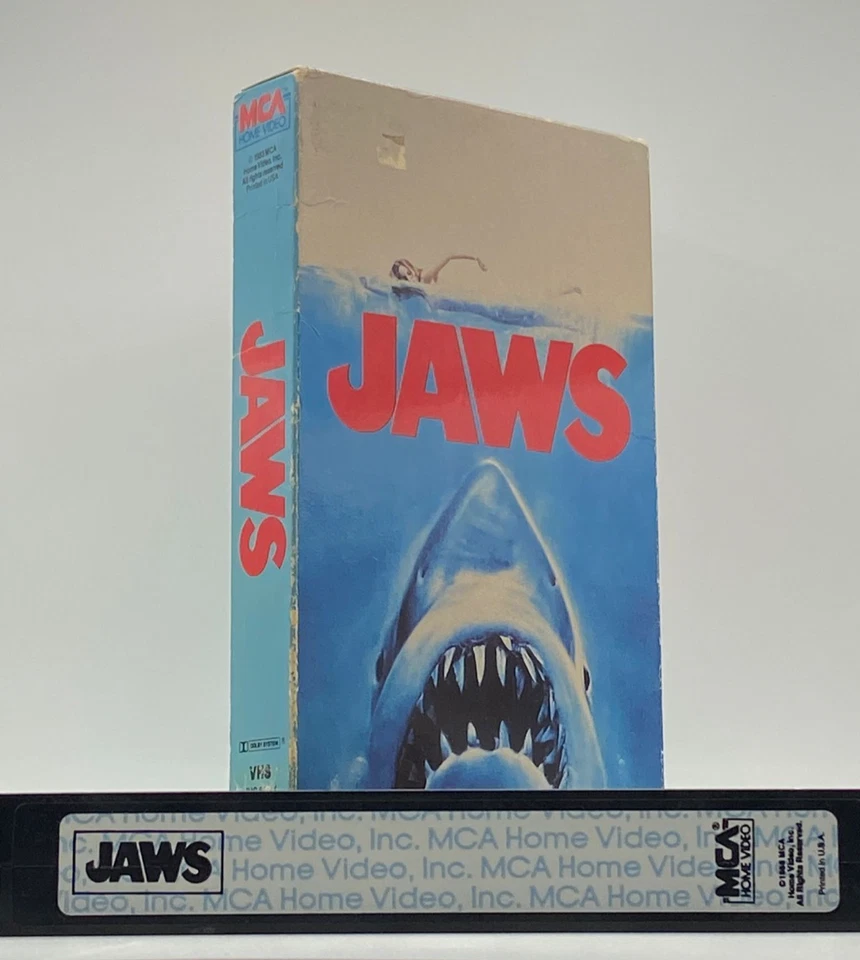 Jaws VHS – 1983 MCA Red Logo – Pristine Tape, Worn Sleeve, Collector Copy - Image 3 of 4