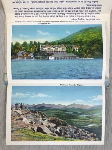 1940 Carte ricordo LAGO PLACID, NY - Curt Teich, Adirondack Mtns. - Foto 7 di 8