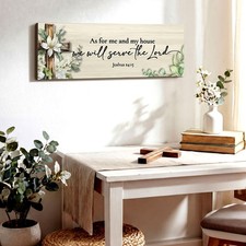 As for Me and My House We Will Serve The Lord Sign Christian Wall Art 16.5 x ...