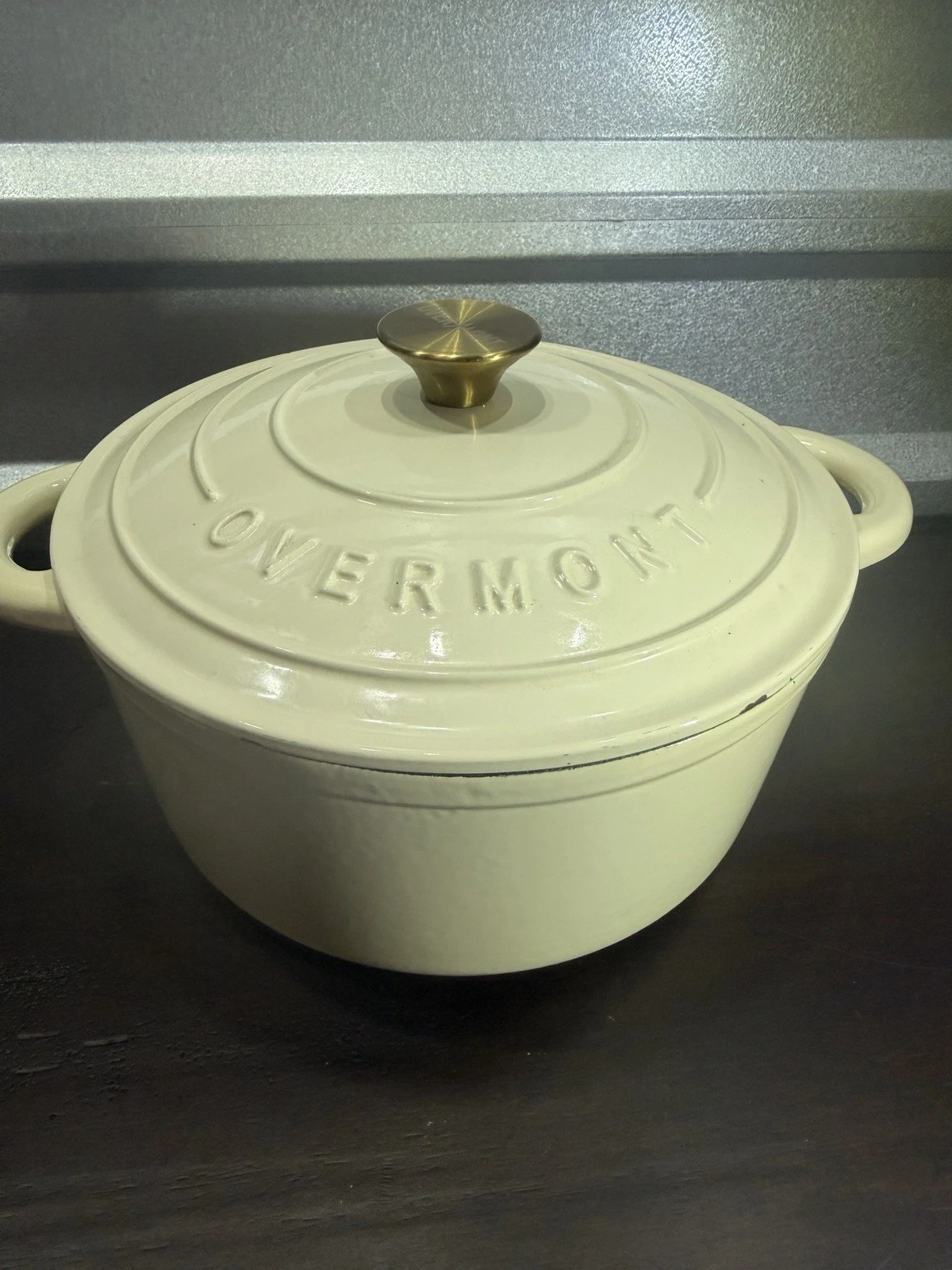Overmont Enameled Cream Cast Iron Dutch Oven 5.5QT Pot W/ Lid Cookbook *
Opens in a new window or ta