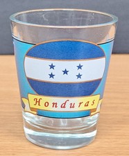Honduras Souvenir Shot Glass Clear Glass Flag Graphic
