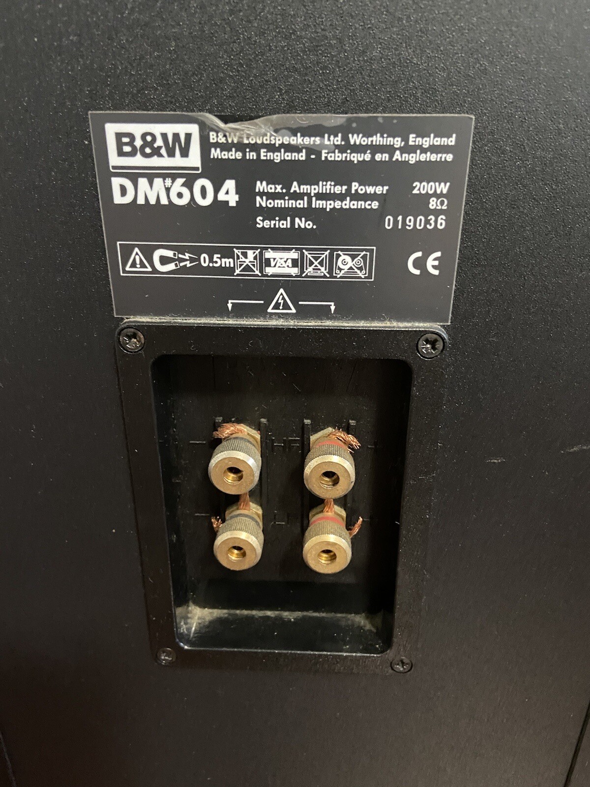 B&W - BOWERS AND WILKINS DM604 S1 FLOORSTANDING SPEAKERS (No Grills) | eBay