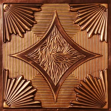 # 201 - Antique Copper 2'x2' PVC Faux Tin  Decorative Ceiling Tile Glue Up/Grid
