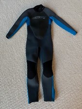 O'Neill Youth Reactor 3/2mm Full Wetsuit Back Ankle Zip Sz 10 75-90lbs Blu/Blk