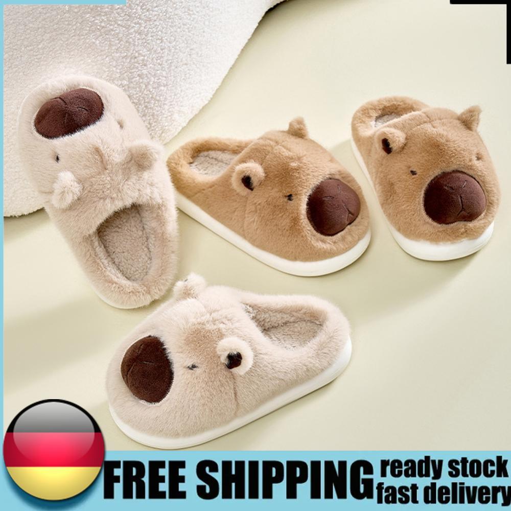 APL Plush Capybara Slippers Closed Toe Slippers Cute Comfortable for Indoor Bedroom