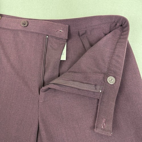 Vintage White Stag Dress Pants Women's 8 Purple Double Button Slacks 4% Spandex - Picture 4 of 11