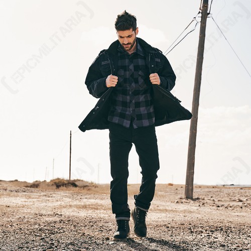 Brandit Military M65 Giant Field Jacket Coat - Black - Outdoors Hiking Trekking - Picture 7 of 7