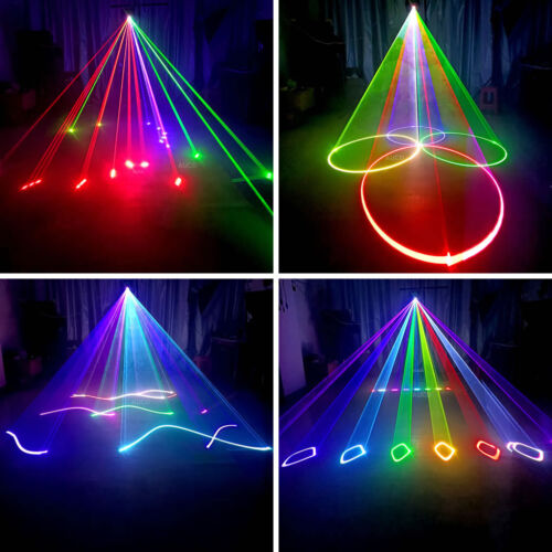 Apple Android App 8W 30Kppps RGB iLDA DMX Animation Stage Projector Laser Lights - Picture 7 of 12