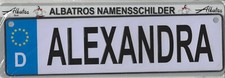 Tabliczka z imieniem Albatros "Alexandra" 