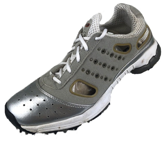 $95 Adidas Women Size 6.5M Split Sole Soft Spike Golf Shoes White/Silver 737189 | eBay