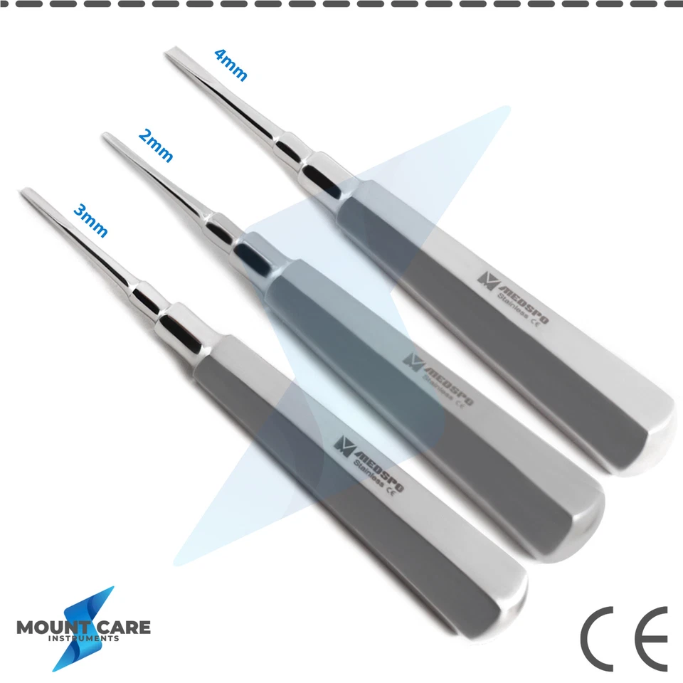 Dental Elevators Coupland Elevators Set Of 3 Extracting Surgical Root Extraction - Image 2 of 4