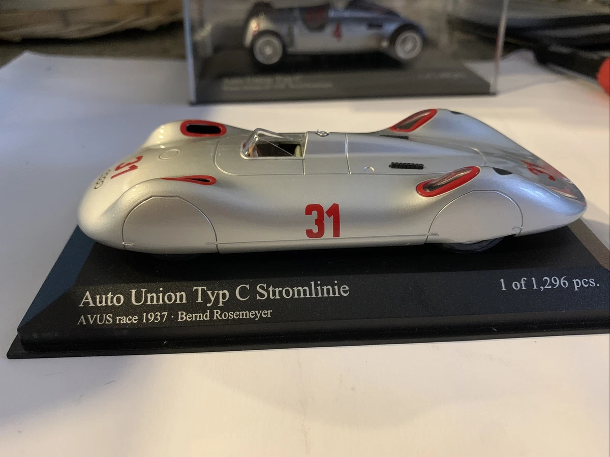 AUTO UNION TYP C 1937 STROMLINE AVUS 1/43 CAR MODEL BY MINICHAMPS