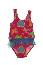 Baby Girls Pink Butterfly Tutu 1 Piece Bathing Suit Swimsuit 12 18 24 Months NEW