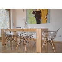 Set Of 4 Dining Chairs Inspired Charles Eames Dsw Eiffel Style Transparent Clear Set Of 4 Dining Chairs Inspired Charles Eames Dsw Eiffel Style Transparent Clear