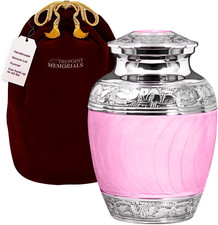 Medium Pink Cremation Urn for Baby, Child   Handcrafted Memorial Keepsake