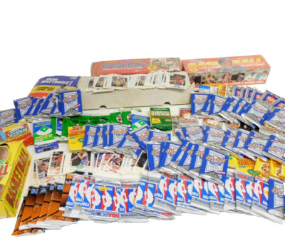 Mixed Card Collection Lot 3 Unsorted New and Opened Packs of Baseball and Mixed Cards ...