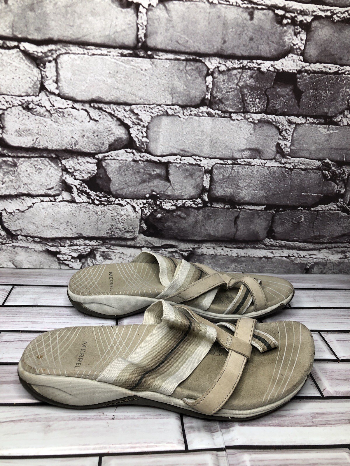 Sandali Merrell Zinnia Marrito Alluminio Fodera Argento Slip On Donna Taglia 5M US 36EU