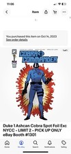 Nycc 23  Cobra  Commander ? Spot Foil & Skotti Young Transformers 1 Foil  COA