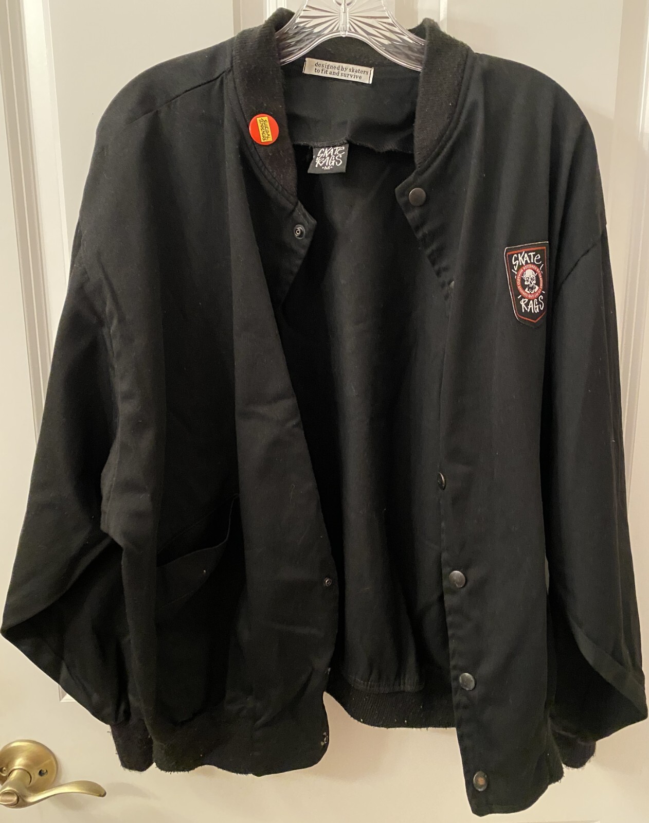 VINTAGE 80's Skate Rags jacket SKATER SKULL LOGO SUICIDAL TENDENCIES