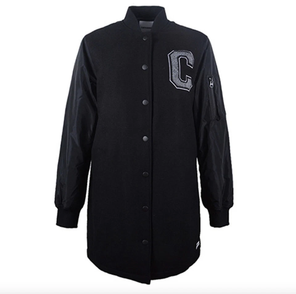 Converse Women's Long MA-1 Baseball Jacket / BNWT / Black / All Sizes