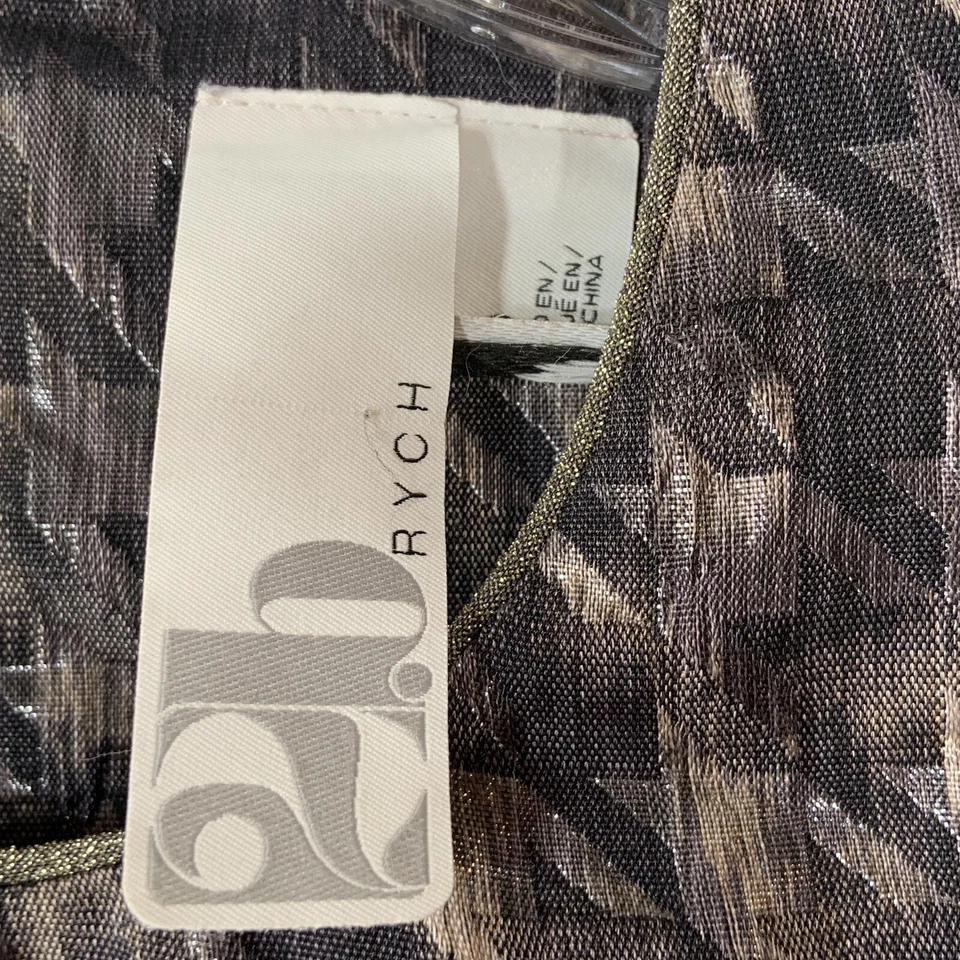 2b Rych платье женщин 0 Серебряный металлический с подкладкой без рукавов оболочка вечеринки коктейль - Изображение 3 из 4