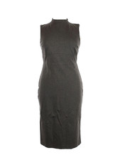 NWT J.Crew 365 Mock Neck Sheath in Heather Coal Gray Stretch Ponte Dress 14
