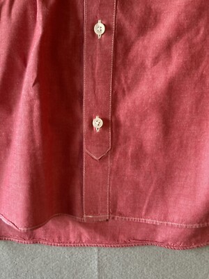 bonobos品 BONOBOS Men's Shirt Extra Large Red Button Down Chambray