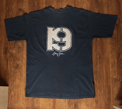 Sean John Mens Big Embroired Logo Vintage 2001 Y2K Distressed Blue