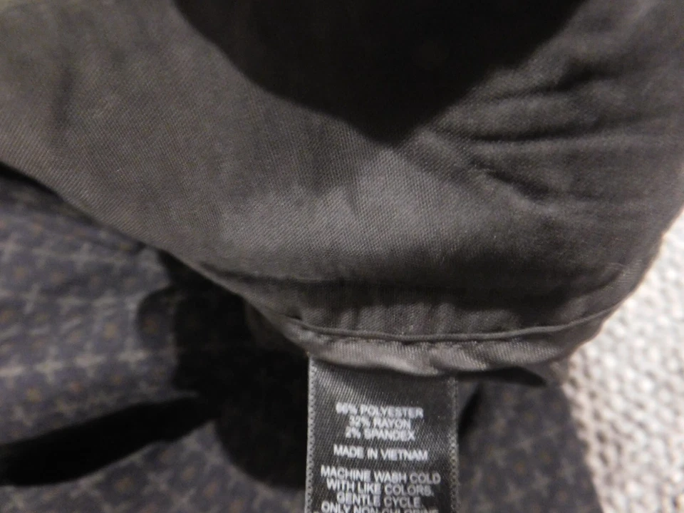 Женские брюки Express 4 черные клетчатые прямой редактор - Изображение 4 из 4