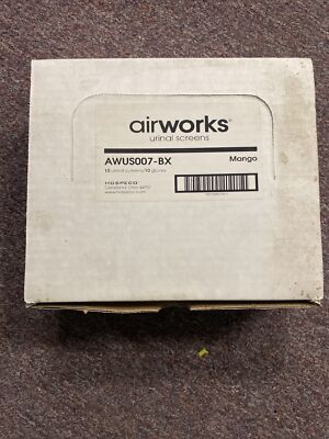 10pk Hospeco Airworks  SPLASH FREE  Urinal Screen Mango Orange