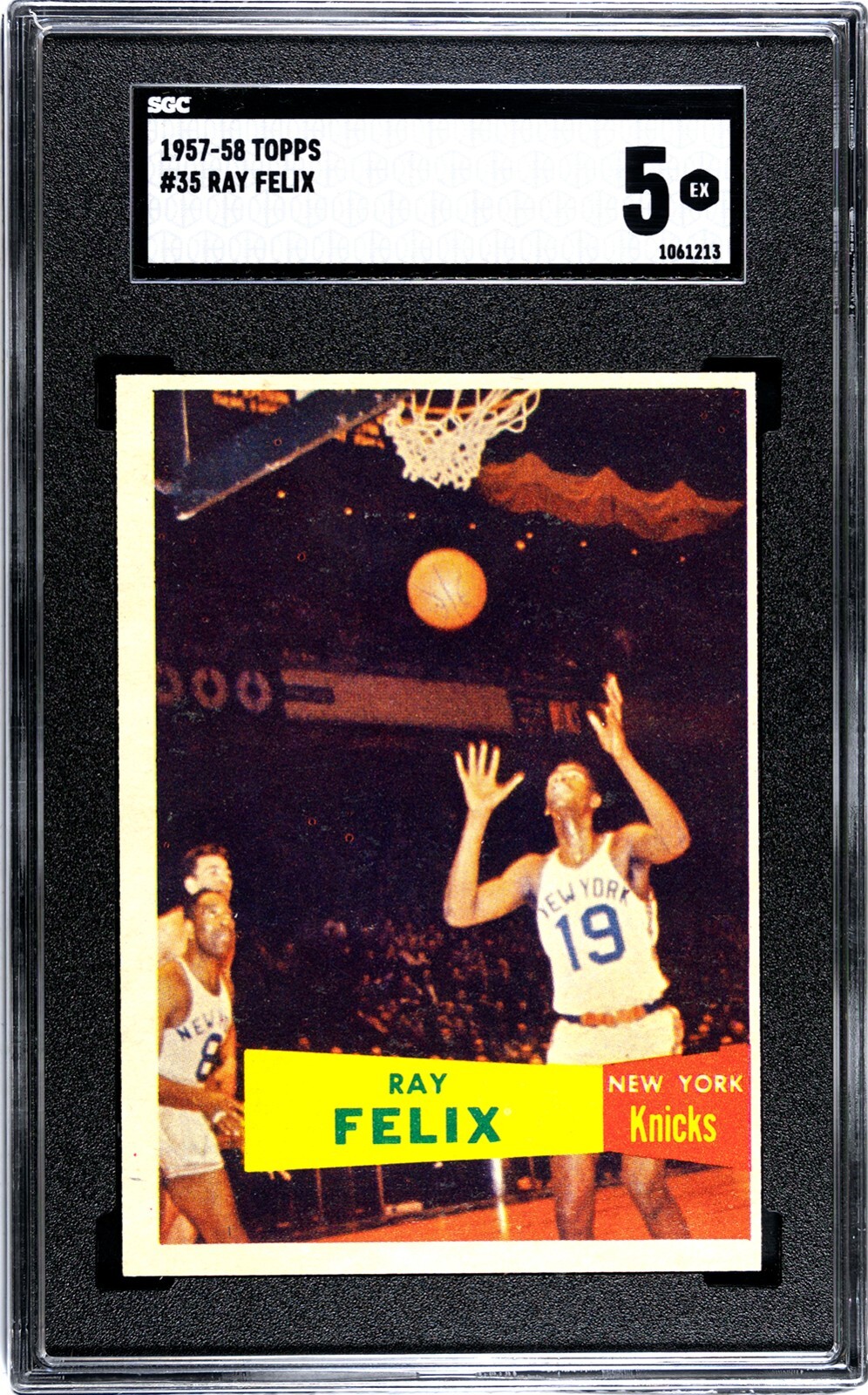 1957-58 Topps RAY FELIX ROOKIE Knicks #35 SGC 5 EX **GRADED SET BREAK**