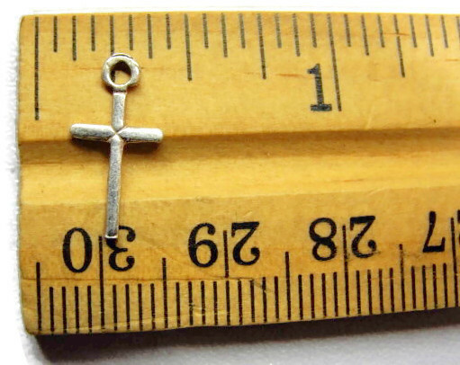 3D Tiny Cross Solid 925 for Necklace Bracelet Vin… - image 2
