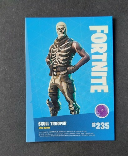 SKULL TROOPER #235 FORTNITE Series 1 EPIC HOLOFOIL TOP Cond. - Foto 8 di 10