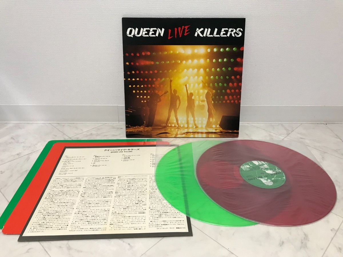 QUEEN / LIVE KILLERS JAPAN ISSUE DOUBLE LP RED & GREEN WAX W